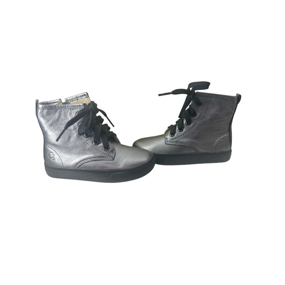 Old Soles Unisex 1023 Rich Silver Swag High Top Leather Zip Up Sneaker Boots 9.5